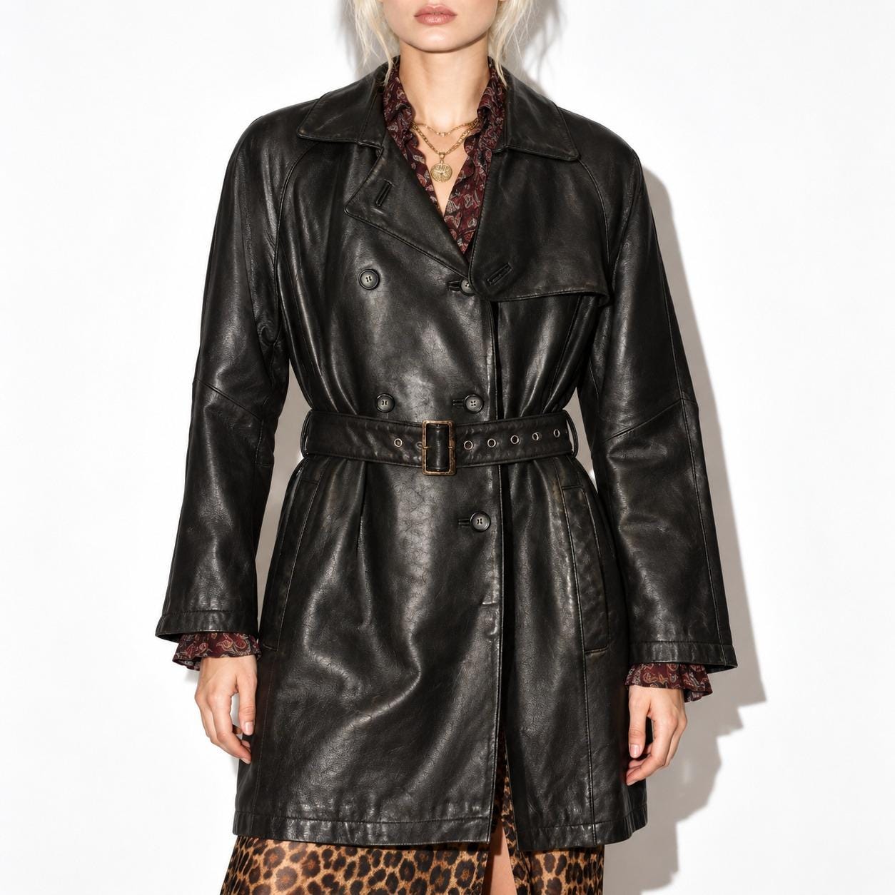 JACQUELINE FERRAR リアルレザーロングコート Jacqueline Ferrar - Etsy