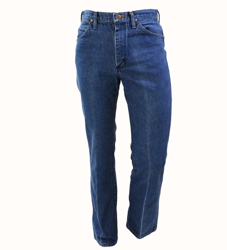 90s Vintage Wrangler Western Style Stone Wash Jeans Mens 33 x 32 Straight Fit image 4