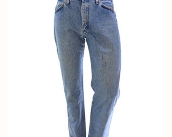 90s Vintage Wrangler Light Wash Tapered Jeans Mens 33 x 32 Y2K Skater Casual