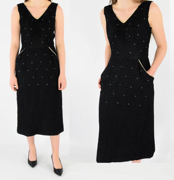Stunning! 1940's Vintage Embellished Sheath Dress