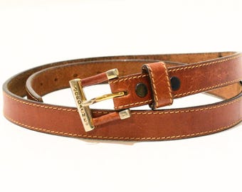 Italian Calfskin Leather Belt WCM New York Belt Womens Size  display picture 3