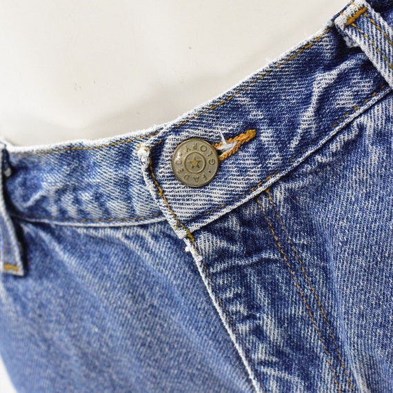 90s Vintage Jeans Dark Wash High Waist Tapered Le… - image 3
