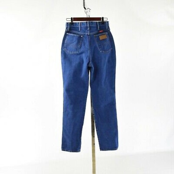 70s Vintage Women’s High Waist Wrangler Jeans Blu… - image 4