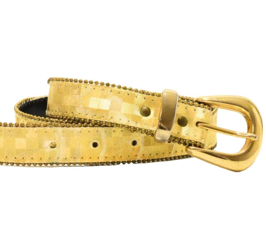 70s Vintage Elite Designer Disco Belt Womens M Gold Metal  display picture 1