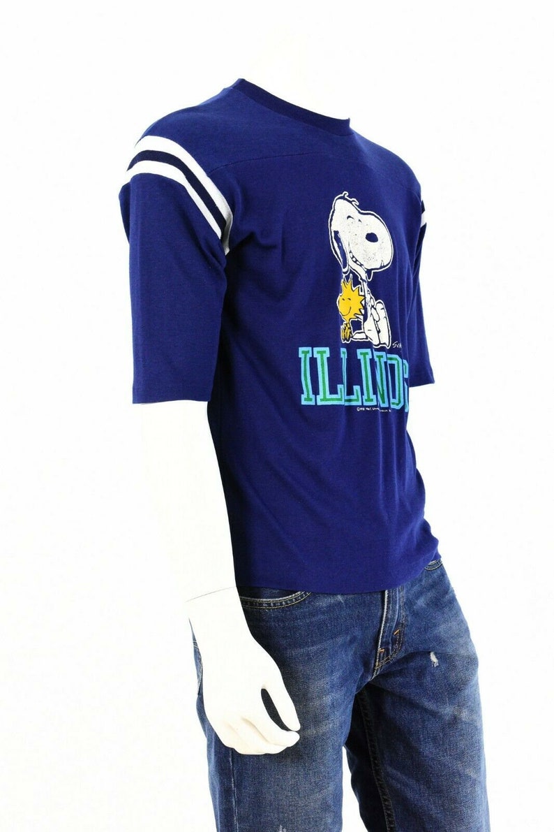 70s vintage Peanuts t shirt Woodstock /& Snoopy Illinois Mens M Artex