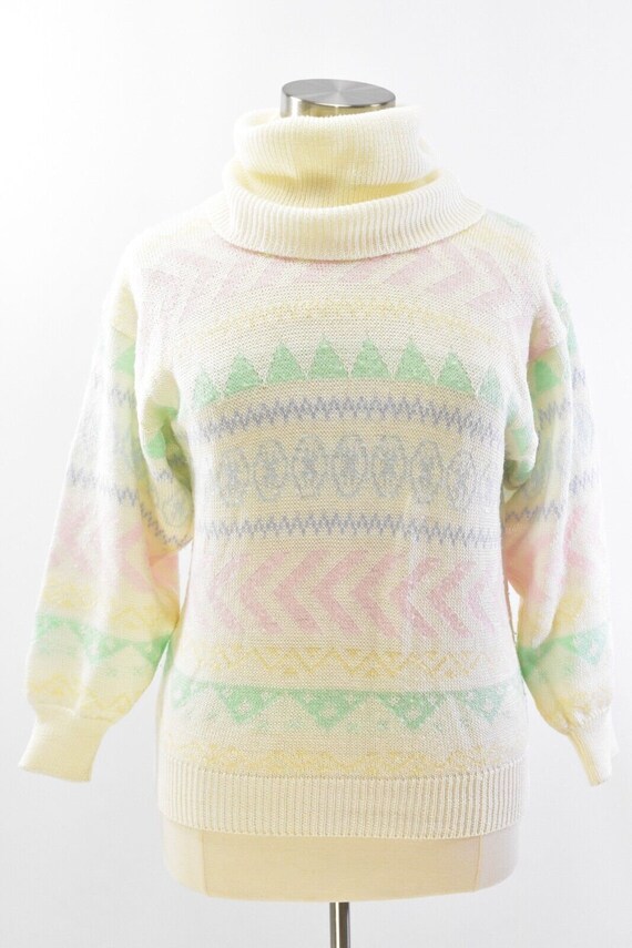 80s Womens S Oversized Cowl Neck Sweater Fairy Kei