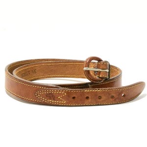 70s Vintage Jordache Western Belt Womens Size 34 Tan Leather  display picture 1