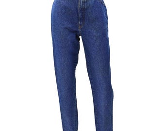90s Vintage High Waist Tapered Jeans Womens 8 Blue Mom Fit Denim Pants Gap