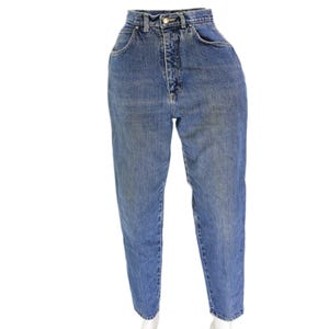 80s Vintage P.S. Gitano High Waist Jeans Womens 6 Blue Tapered Leg Denim