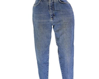 80s Vintage P.S. Gitano High Waist Jeans Womens 6 Blue Tapered Leg Denim