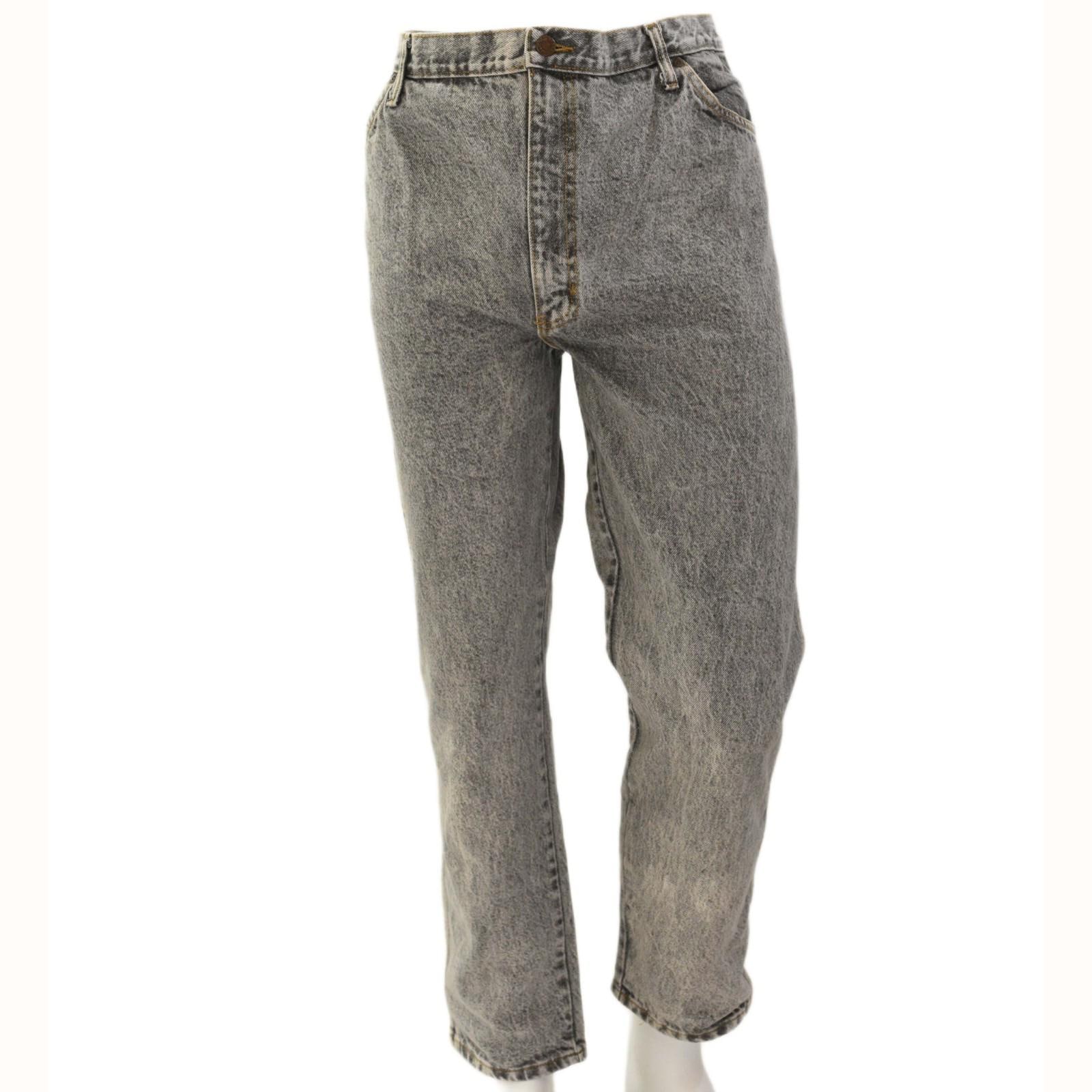 80s Vintage Bristol Blues Black Acid Wash Jeans Mens 38 Straight 