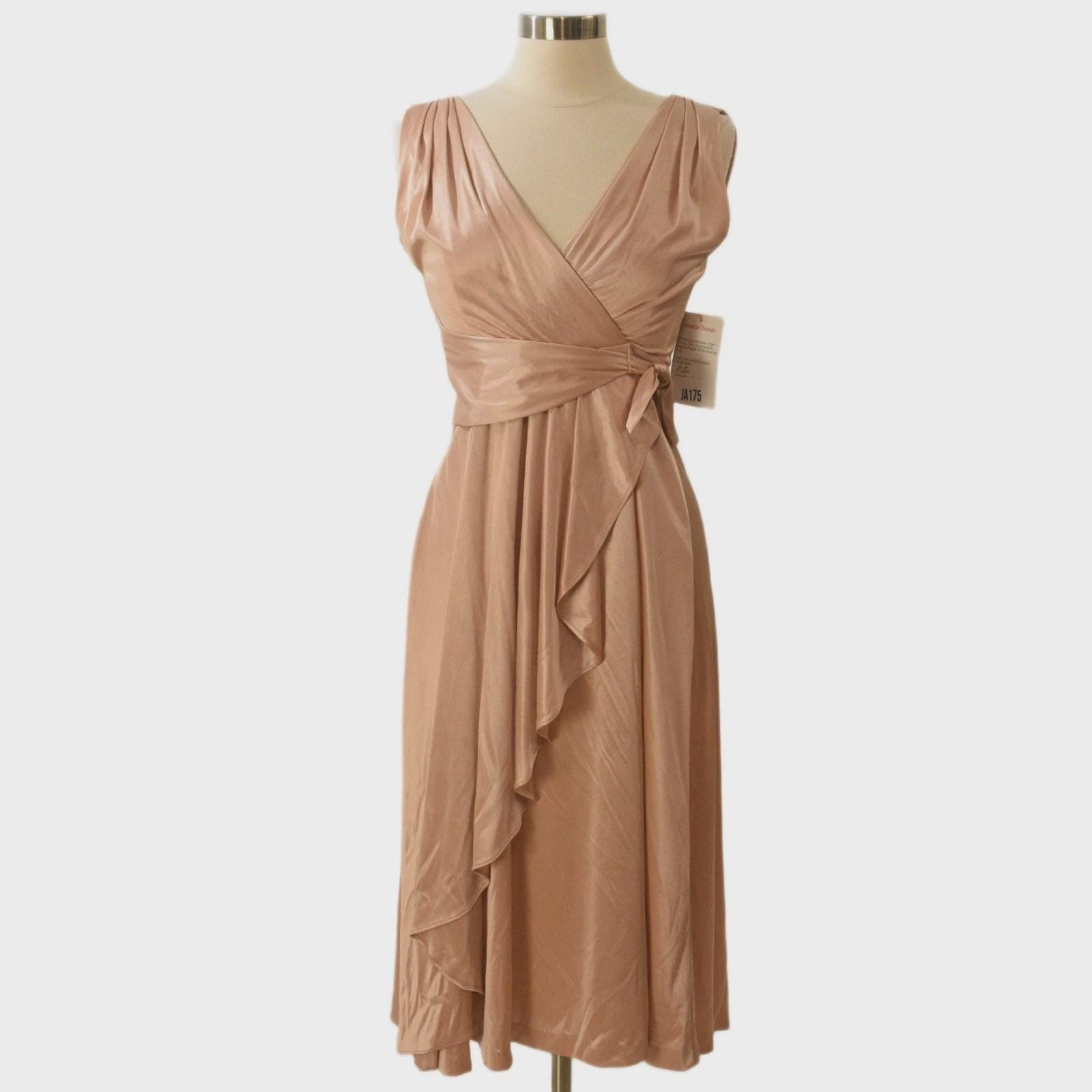sachin and babi light blue dress Light Pink Satin Cowl Neck Midi Slip Dress main image 0