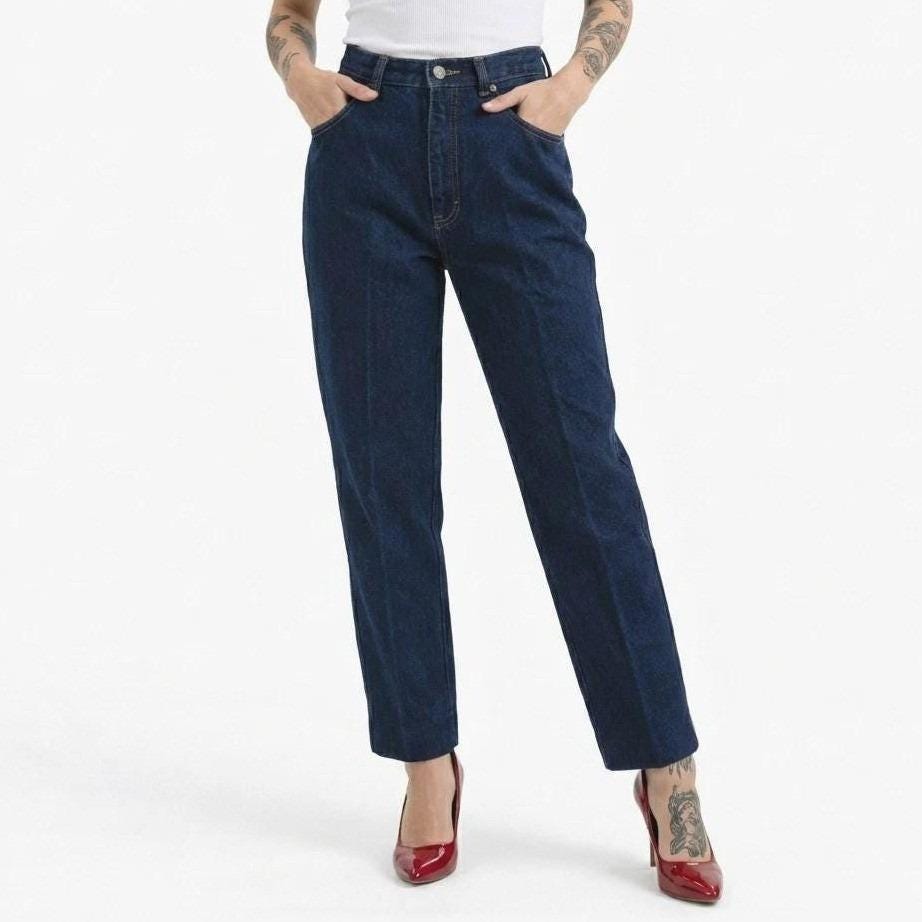 Calvin Klein Jeans, Vintage Calvin Klein Jeans Womens 4 Dark Wash Straight Leg High Waisted Denim