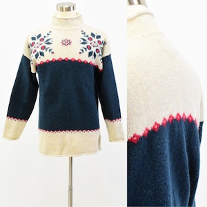 90s Vintage Mens Fairisle Sweater Eddie Bauer Size M