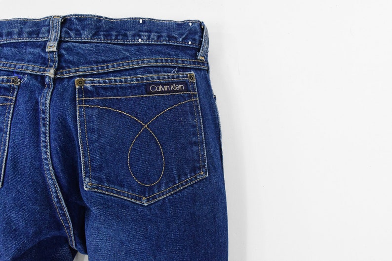 1980's Vintage Men's 32 Calvin Klein Jeans Dark Wash Etsy