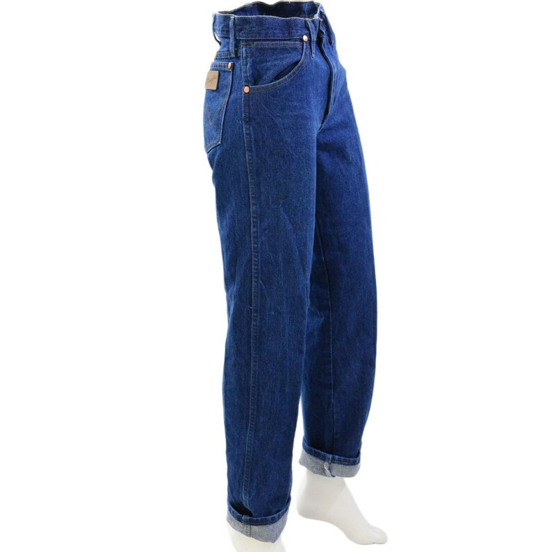 Vintage 90s Wrangler Medium Wash Jeans Womens 2 High Waist Straight Leg XS 34L image 3