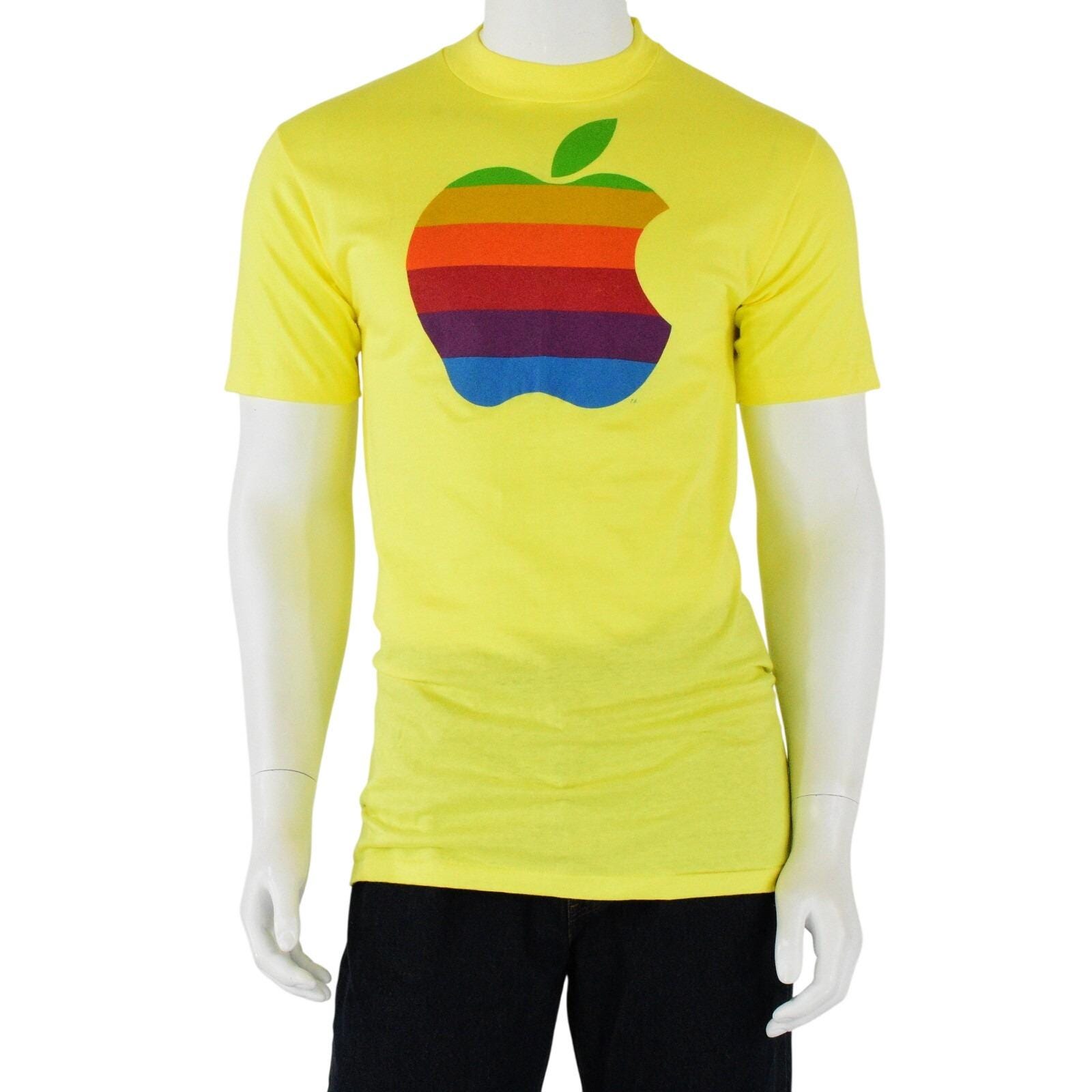 Apple Rainbow Logo T Shirt - Etsy