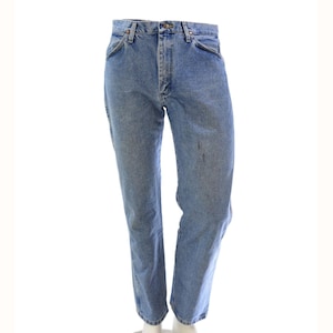 90s Vintage Wrangler Light Wash Tapered Jeans Mens 33 x 32 Y2K Skater Casual