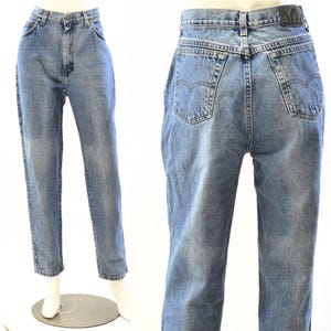 True 80s Vintage Levis 900 Series Jeans Womens 16 Hi Waist Tapered Leg