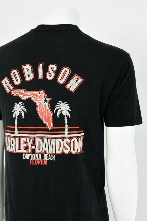 Mens 80s vintage harley davidson daytona beach gr… - image 8