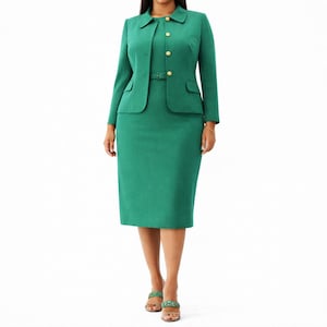 slim fit dress slacks Dark Green Bodycon Peak Lapel Short Work Blazer Dress with Slit