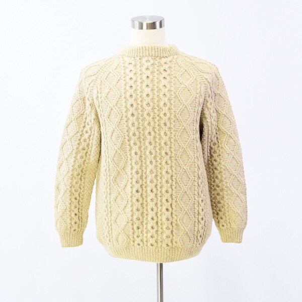 Mens Heavy Knit Sweater 80s Etsy