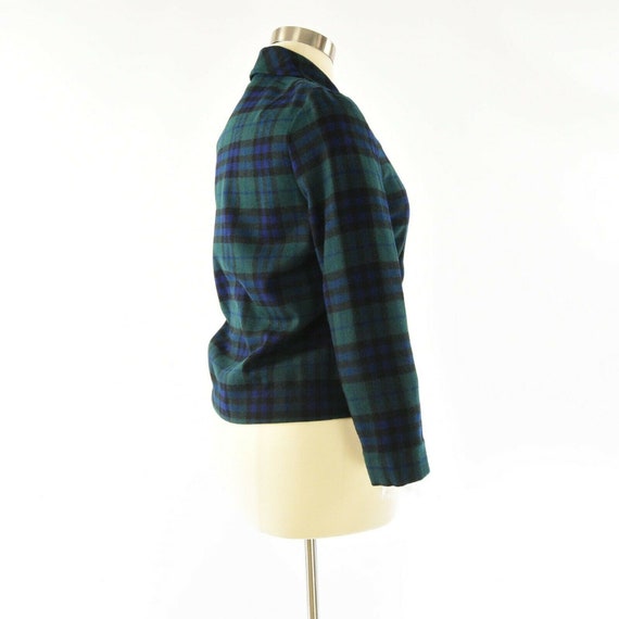 50s Vintage Pendleton Plaid Jacket Blazer Womens L - image 3