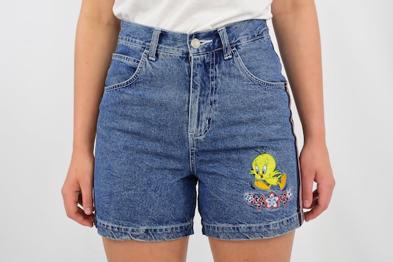 1990's Vintage Women's 2 Dark Wash High Waist Loo… - image 3