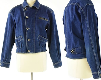 90s Vintage Lizwear Eisenhower Jean Jacket Womens M