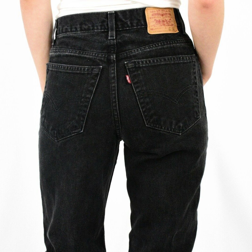 Vintage Levis High Waist Black Jeans 550 0 2 4 6 8 10 12 14 16 | Etsy