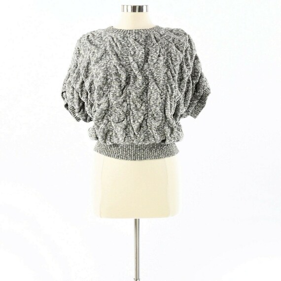 americanchronicle Vintage Womens unica Bubble Sweater Unique Sweaters Heather Gray Fits M Boho Art