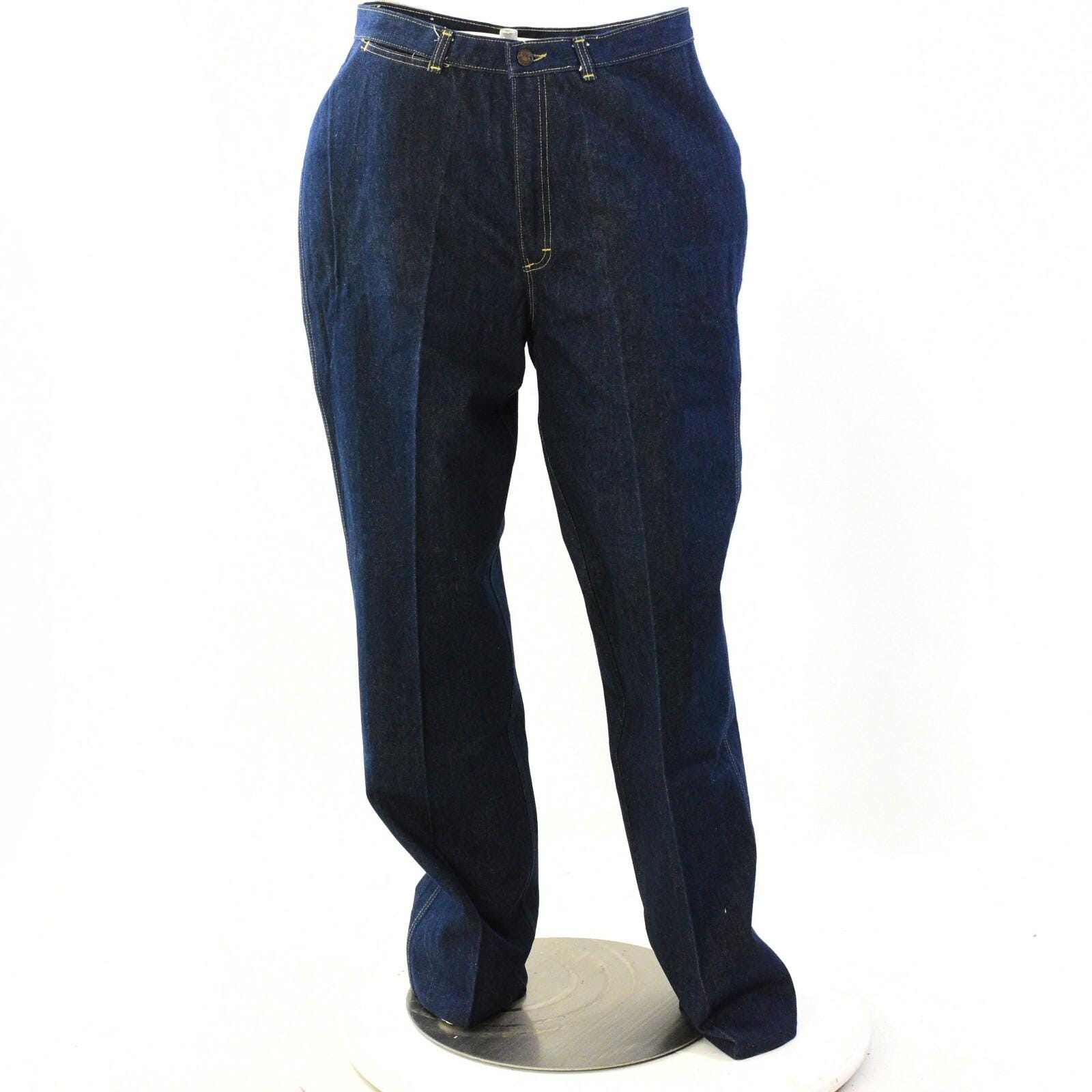80s Vintage Sasson High Waist Denim Pants Womens Size 34 Stovepipe