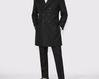 Quarter Master Mens Wool Suit 42R Double Breasted Military Vintage Pants 34x30