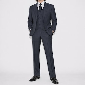 1970s Suit Men Navy Blue - Etsy