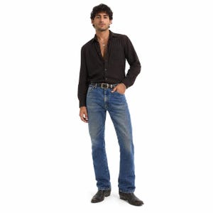 Vintage Wrangler Jeans Dark Stone Wash Straight Leg Mens 36x34 Cotton Grunge image 2