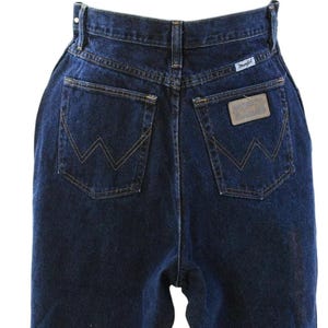 Vintage Wrangler Denim Jeans Womens 8 Dark Wash High Waist Stovepipe Straight image 5