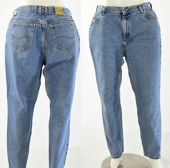 High Waist Taper Leg Lee Jeans Womens 