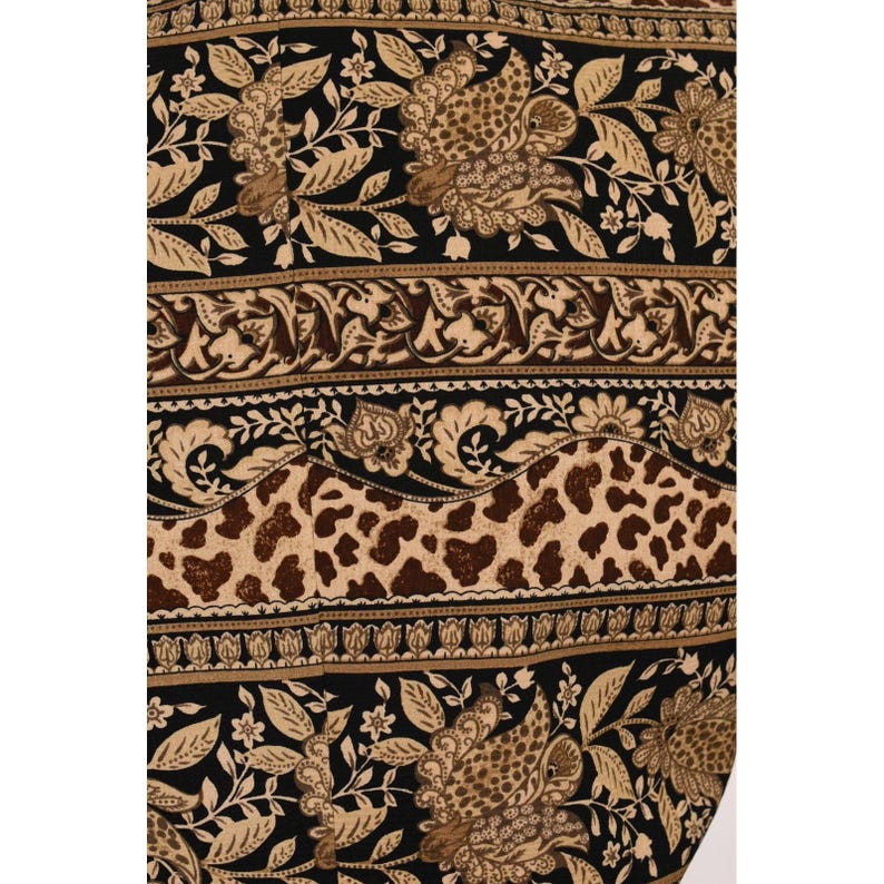 Adrianna Papell Baroque Silk Blazer Womens 8 Vintage Paisley Brown Jacket image 10