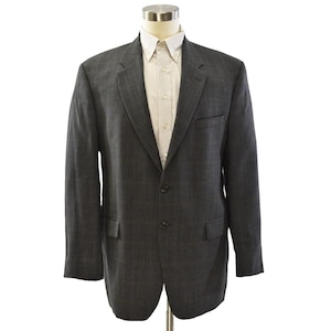 Ralph Lauren Window Pane Plaid Wool Blazer Men&#39;s 46R