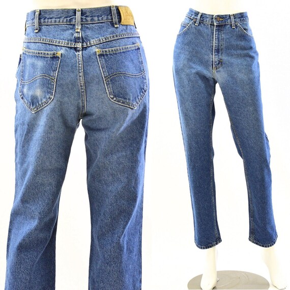 90s Vintage High Waist Straight Leg Lee Jeans Wom… - image 1