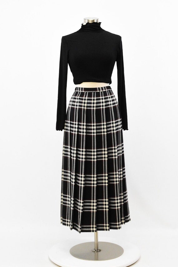 Late 90s Vintage Pendleton Plaid Wool Skirt Size 8