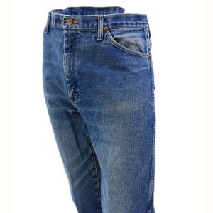 Vintage Wrangler Jeans Dark Stone Wash Straight Leg Mens 36x34 Cotton Grunge image 6