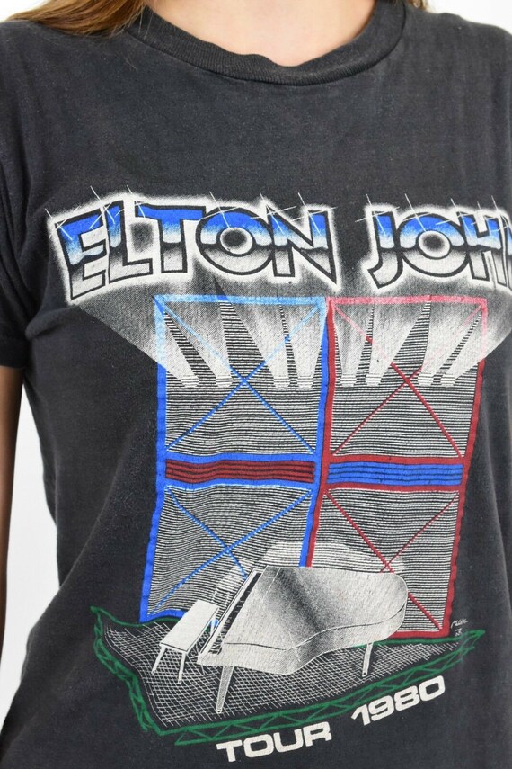 80s Vintage Elton John T Shirt Elton John Tour T … - image 4