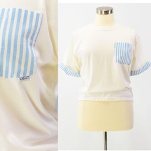 80s Vintage Womens L Oversized Tee Shirt Style Top Chic