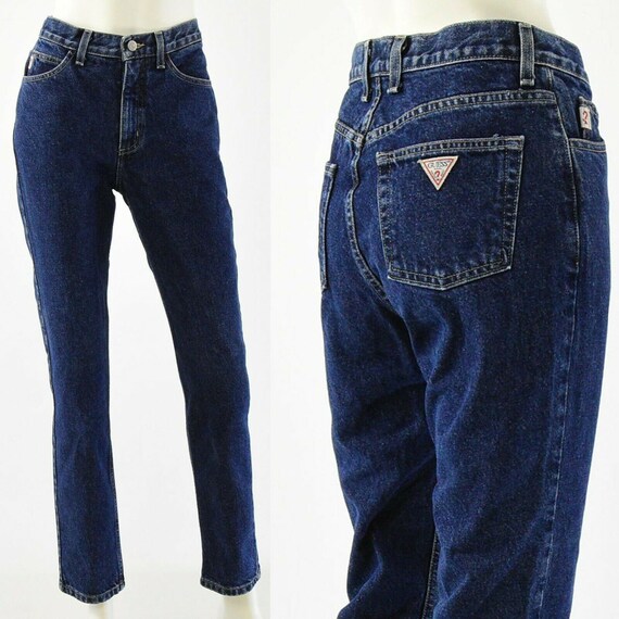 Vintage High Waist Guess Jeans Womens Size 2 or Size 6 Dark Etsy