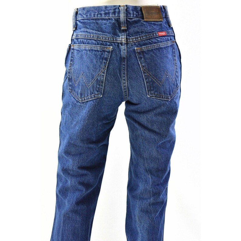 80s Vintage Wrangler Jeans Dark Wash High Waist Straight Leg Womens 6 image 6