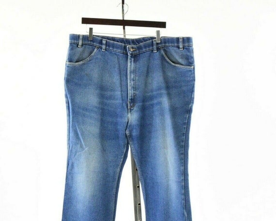 80s Vintage Levi's Bootcut Jeans Mens 44 Stretch Denim With