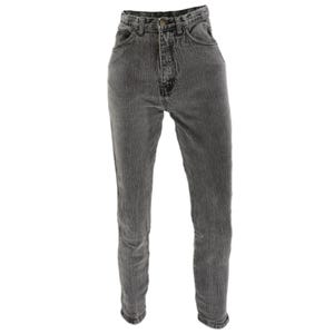 80s Vintage Black Acid Wash Jeans Womens 00 High Waist Skinny Leg Stone Wash XS