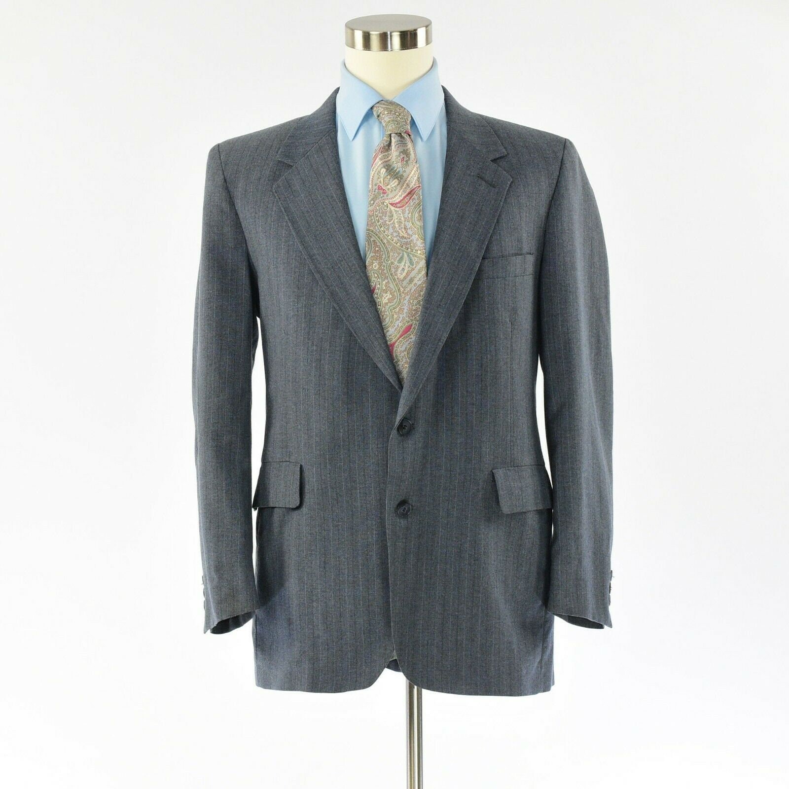 70s Vintage Mens 44R Levis Jacket Gray Pinstripe Blazer 2 - Etsy