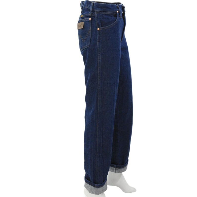90s Vintage Wrangler Jeans Womens Size 2 High Waist Straight Leg Dark Wash Classic Fit Rigid Denim Western Yoke Small Y2K Cowgirl Style Bild 3